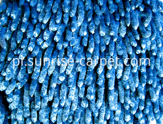 Chenille Rugs with Shining Polyester sly blue